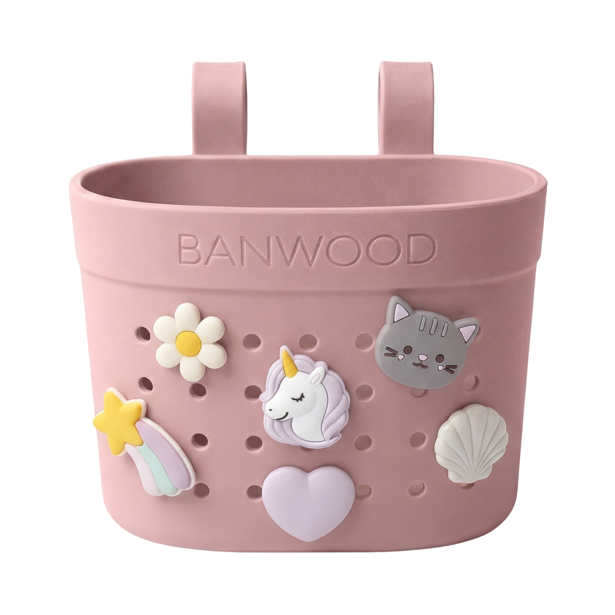 Pin & Ride Eco Scooter Basket - Dusty Rose