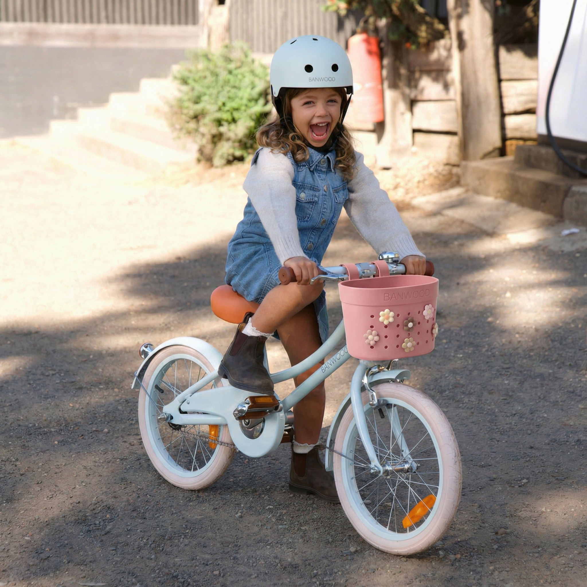 Pin & Ride Eco Scooter Basket - Raspberry