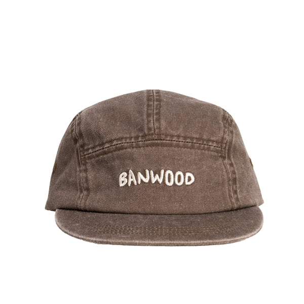 Washed 5 Panel Cap - Brown