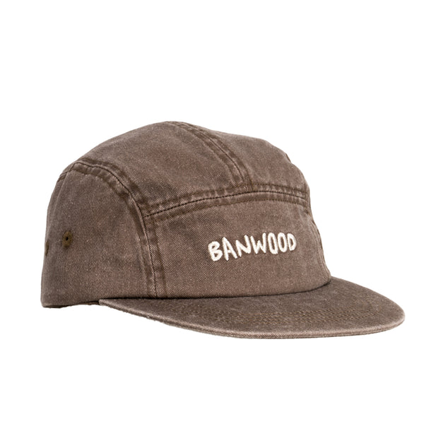 Washed 5 Panel Cap - Brown