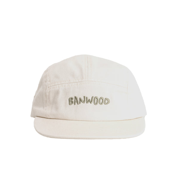 Washed 5 Panel Cap - Cream