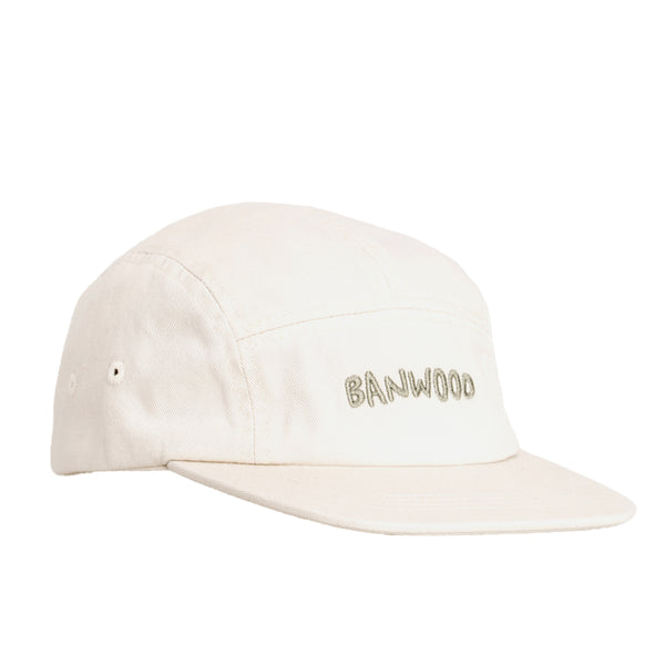 Washed 5 Panel Cap - Cream
