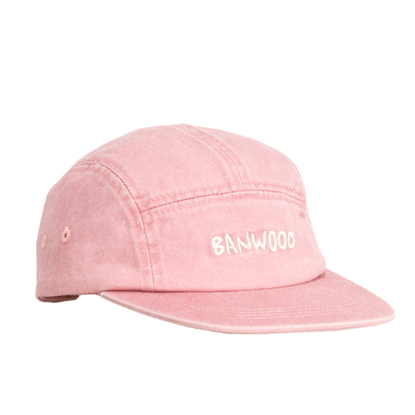 Washed 5 Panel Cap - Rose