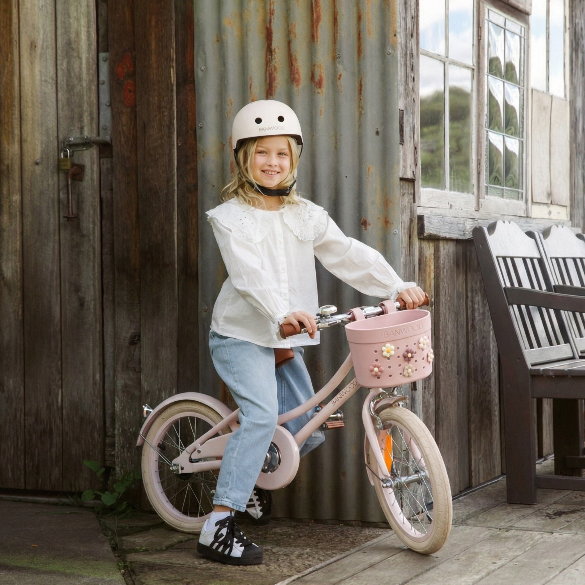 Pin & Ride Eco Scooter Basket - Faded Pink