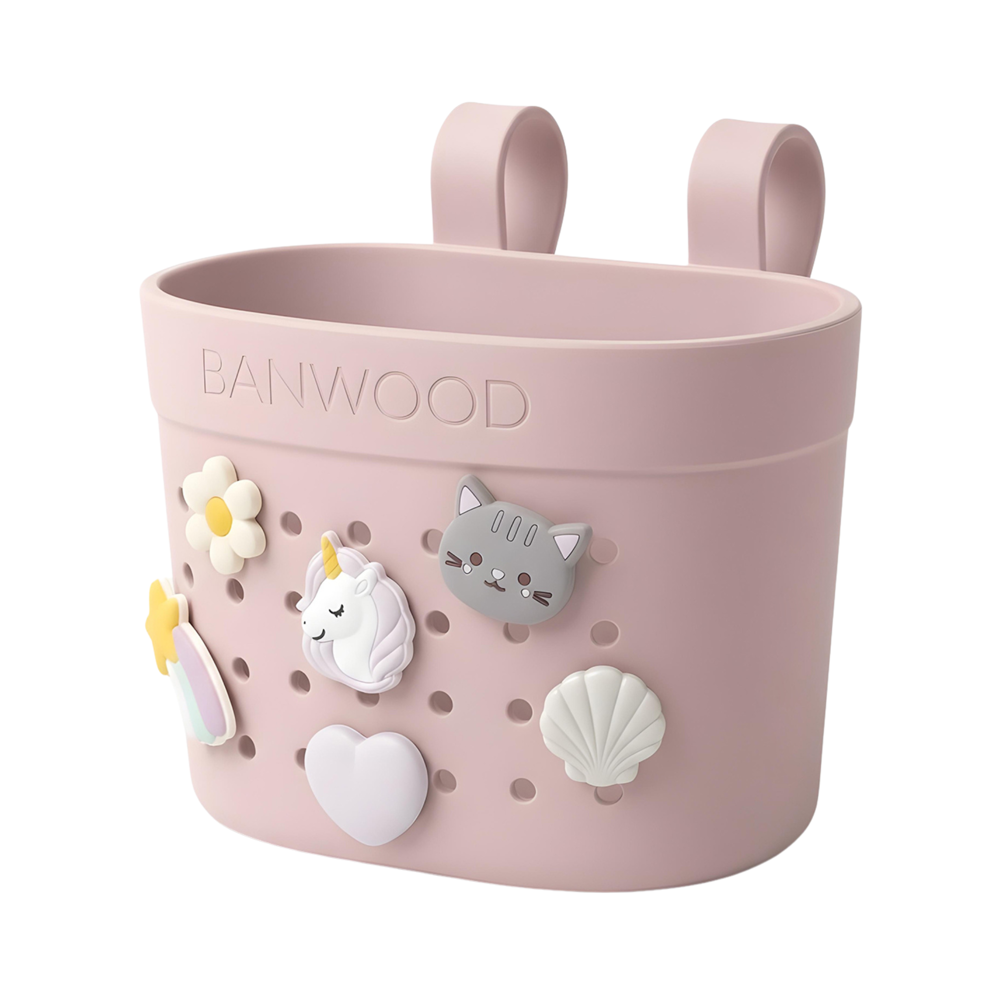 Pin & Ride Eco Scooter Basket - Faded Pink
