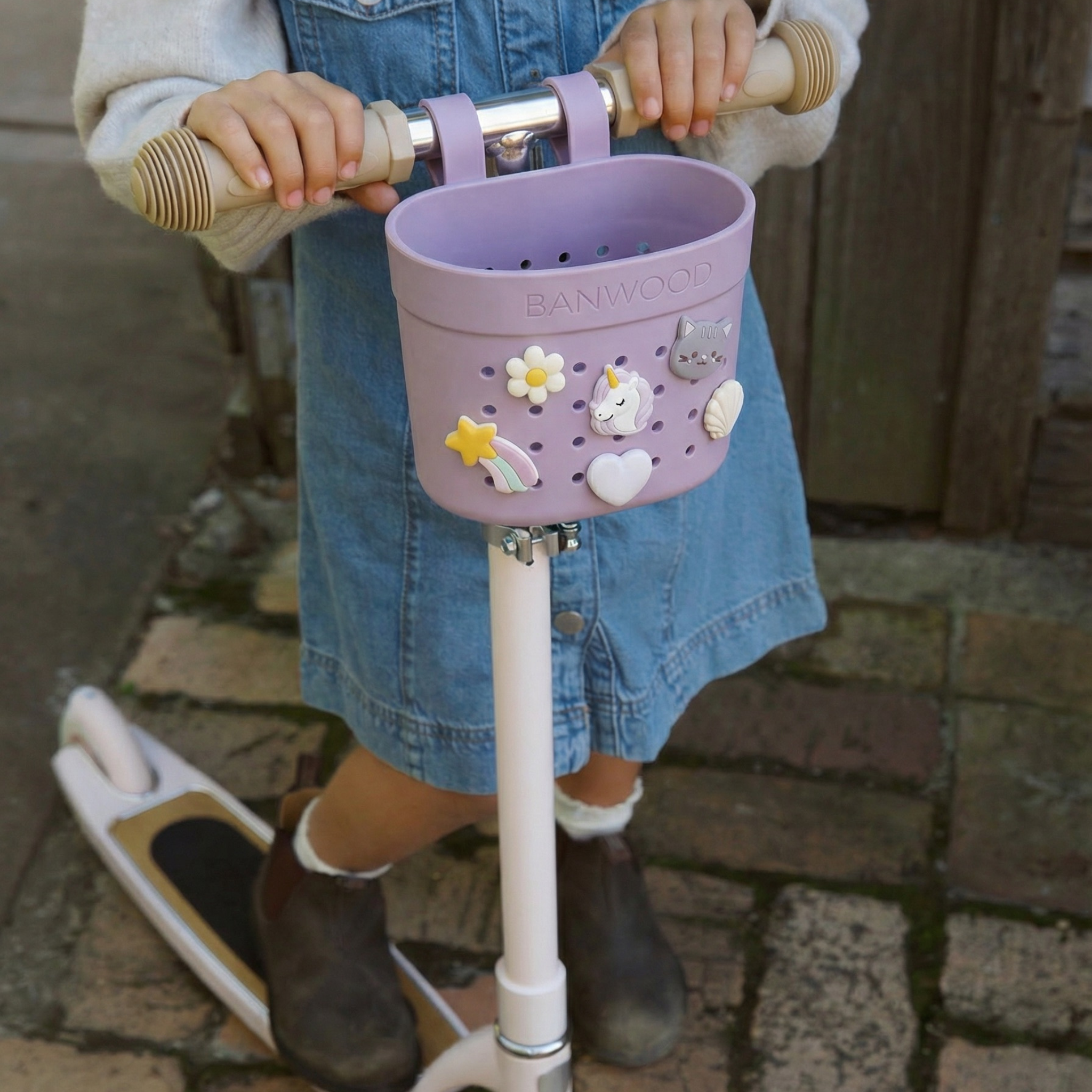 Pin & Ride Eco Scooter Basket - Lavender