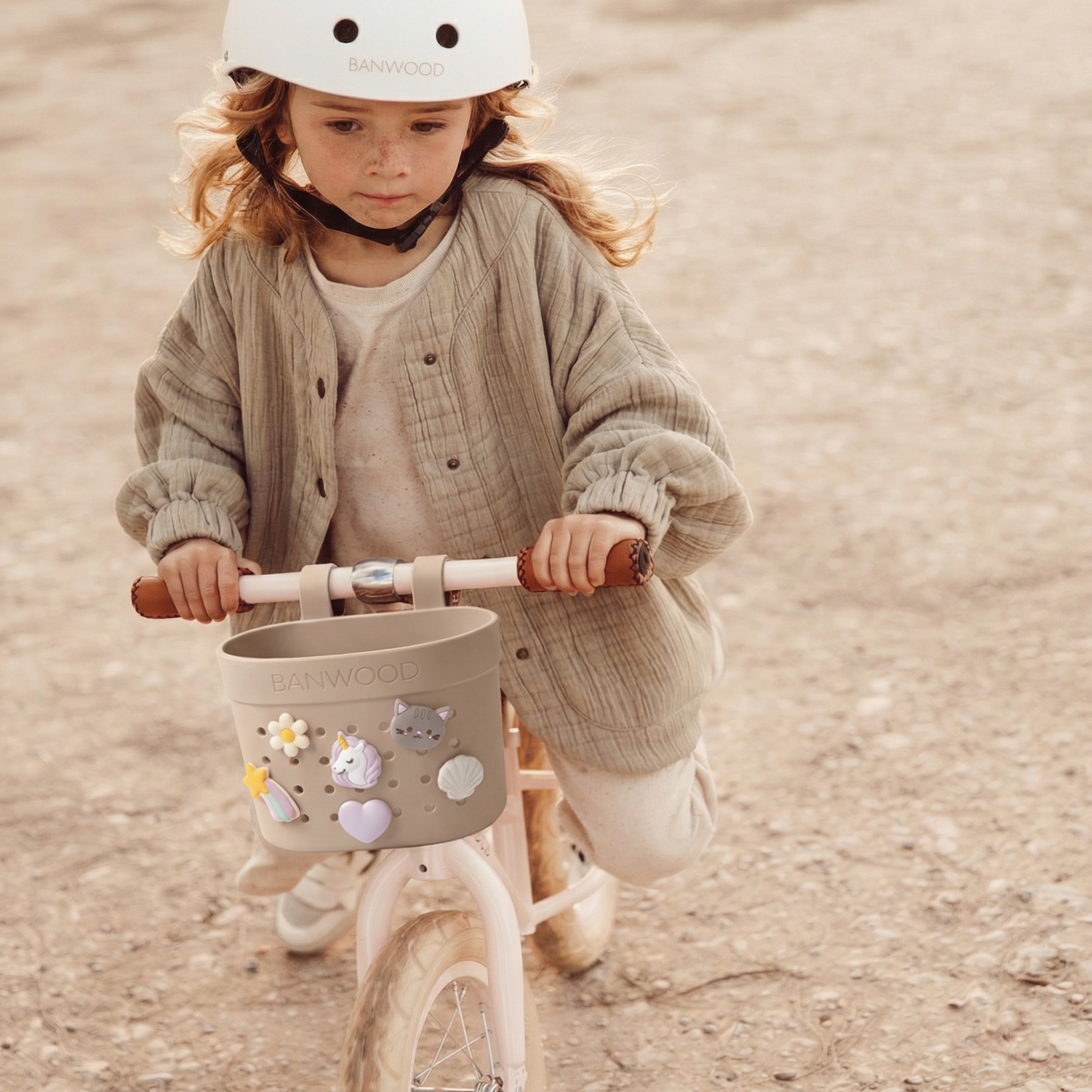 Pin & Ride Eco Scooter Basket - Sand